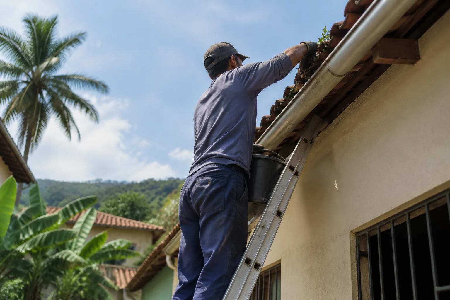 Responsável conferindo a planilha da obra